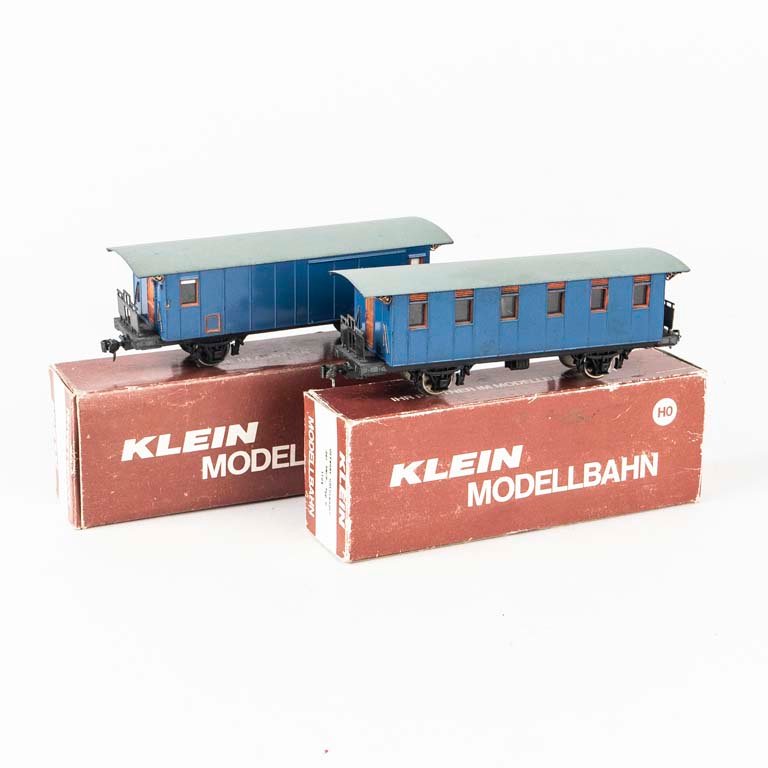 2 Vagones Klein Modellbahn BAHN en Caja Original