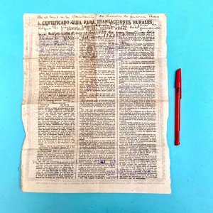 Certificado-Guía Antiguo para Transacciones Rurales - Fray Bentos 1955 - imagen 2