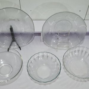 Set de 5 Piezas: 2 Fuentes Grandes y 3 Ensaladeras de Vidrio Transparente - imagen 7