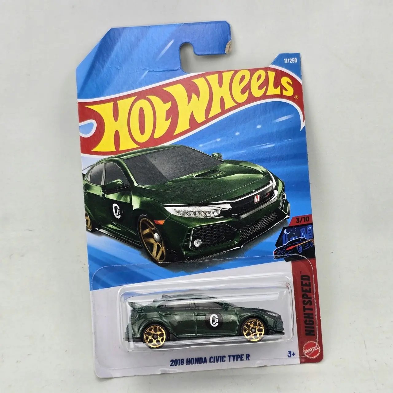 Hot Wheels Honda Civic Type R 2018 Verde Metalizado