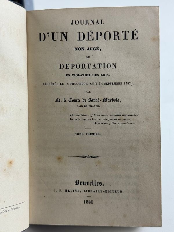 Diario de un deportado no juzgado por conde de barbe-marbois: Un testimonio político histórico sobre la Revolución Francesa - imagen 3