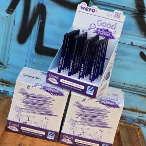 Caja con 24 Lapiceras de Gel Wero Good Idea, Tinta Azul - imagen 1