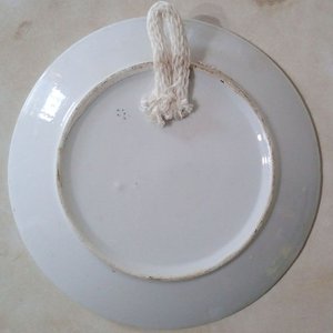 Platillo Decorativo de Porcelana China Pintado a Mano con los Tres Dioses Fu, Lu y Shou - imagen 2