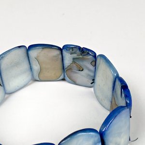Pulsera de Nácar Azul y Blanco - imagen 4