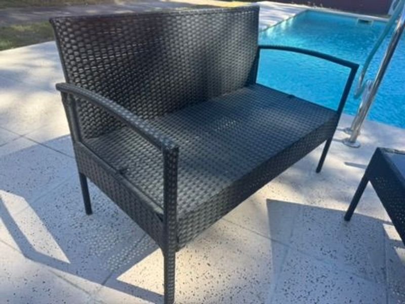 Juego de muebles de exterior de ratán plástico - imagen 2