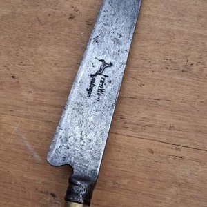 Cuchillo Antiguo Franz Wenk Solingen Hoja 17 cm Mango de Astas - imagen 2