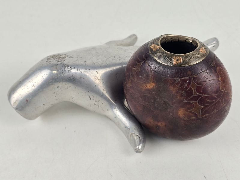 Mate de Calabaza con Virola de Plata y Oro