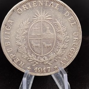 Moneda de Plata 1 Peso Uruguay 1917 - imagen 6