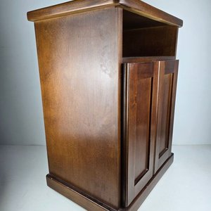 Aparador pequeño de madera con dos puertas y estante - imagen 5