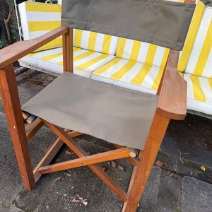 Silla Plegable de Director en Madera y Lona Verde - imagen 3