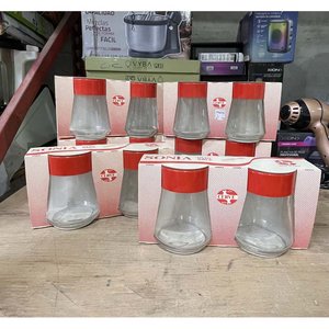 Lote anterior: Set de 6 Aceiteras y Saleros con Tapa Roja Marca Cerve