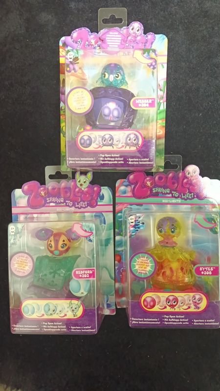 Lote de 3 Juguetes Zoobles! Originales con Luz