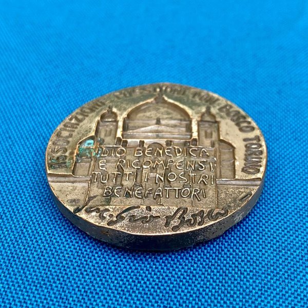 Medalla religiosa de Don Bosco, firmada MABA - imagen 4