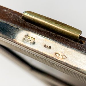 Portaretrato Rectangular de Plata 925 con División Central y Dorso de Madera - imagen 3