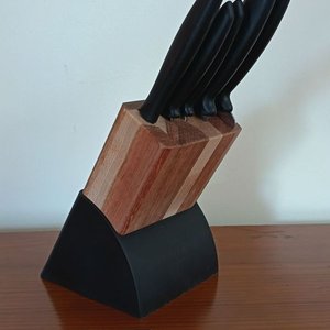 Juego de 5 Cuchillos de Cocina Tramontina con Soporte de Madera - imagen 3