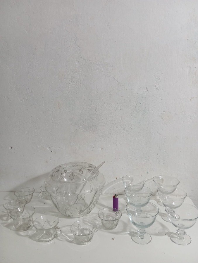 Juego de ponchera vintage Indiana Glass - imagen 2
