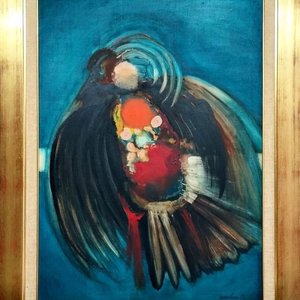 Lote anterior: Pintura al óleo "Pájaro" atribuida a Andrés Montani, 1973
