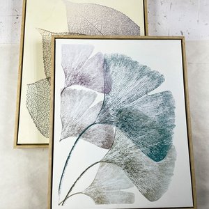 Dos bastidores motivo hojas 50 x 40 (uno con detalles en marco) - imagen 1