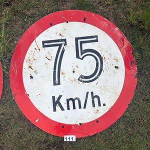 Lote de 5 Carteles Señalización Vial "75 Km/h" - imagen 3