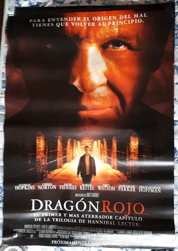 Poster Original "Dragón Rojo" (2002) con Anthony Hopkins - 68 x 101 cm