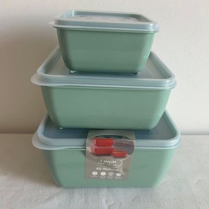 Juego de 3 Tupper "UZ" Mint con Tapa Hermética - imagen 4