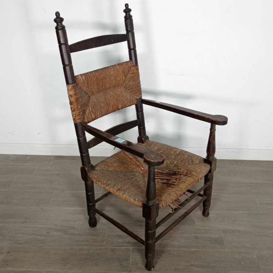 Silla de madera con asiento de cardo - imagen 4