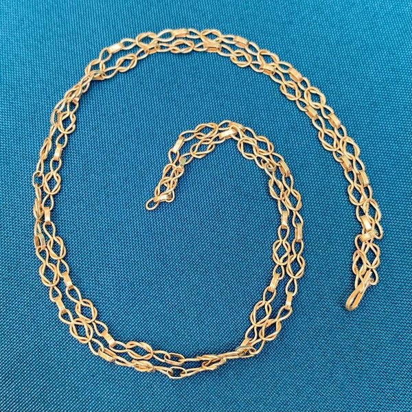 Cadena de plata larga y elegante - imagen 3