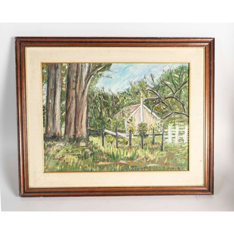 Óleo "Galpón de Estancia" de Levinas - Pintura al óleo en venta
