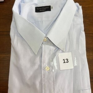 Camisa Remy Charles Monsieur Talle 54 Celeste Rayada - imagen 1