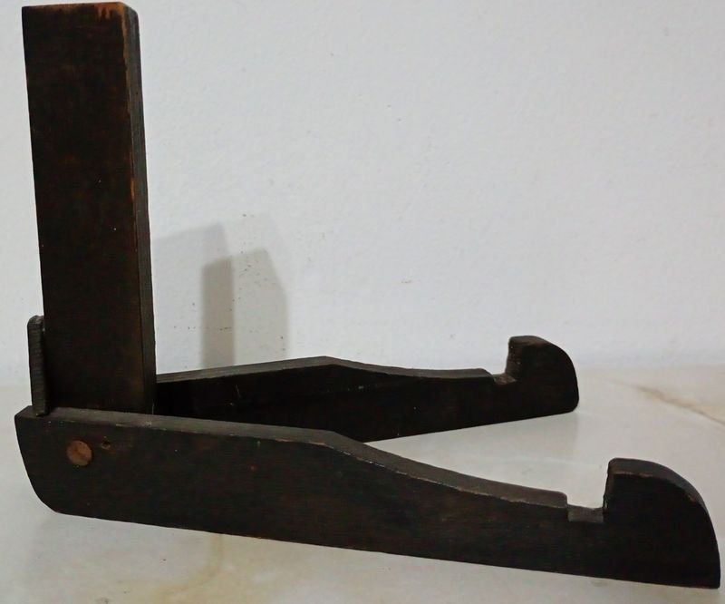Soporte Plegable Vintage de Madera para Platos o Libros