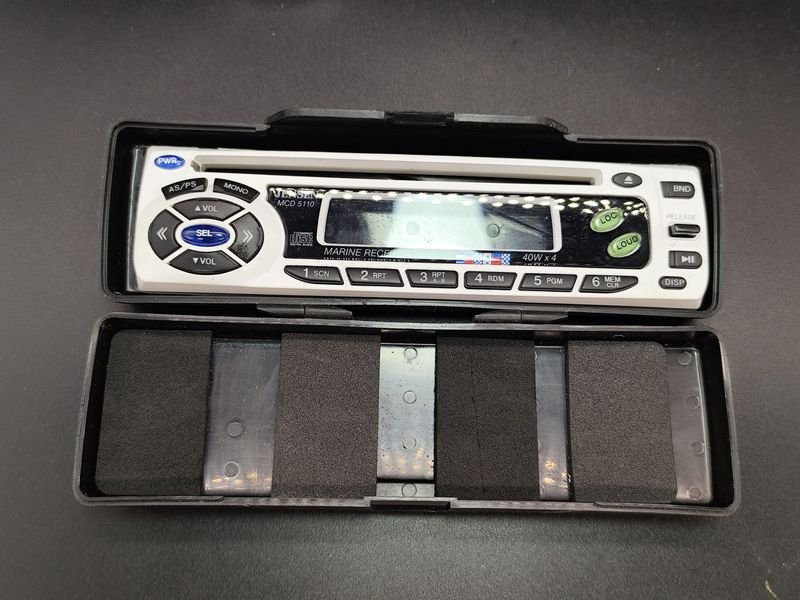 Frente de radio de lancha Jensen en su estuche - imagen 6