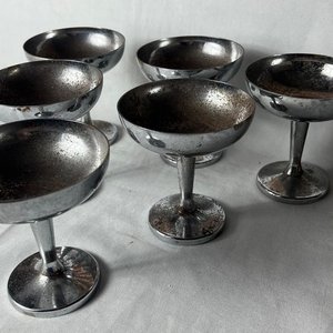 Juego de 6 Copas de Platina Estilo Vintage - imagen 2