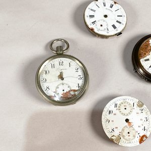 Lote de Esferas y Cajas de Relojes de Bolsillo Antiguos - imagen 4