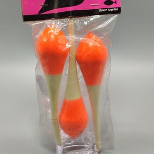 Juego de 3 Boyas de Pesca Vaivén Naranja y Blanco - imagen 2