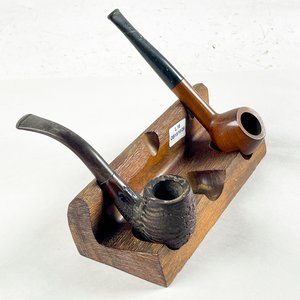 Soporte de Madera para Dos Pipas de Fumar - imagen 2