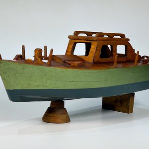Maqueta de Yate en Madera Color Verde - 61 cm - imagen 3