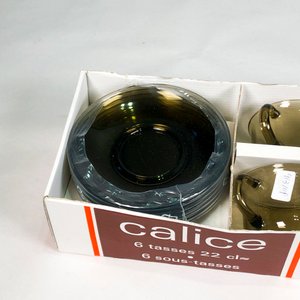 Juego de 12 Tazas y Platitos Arcoroc "Calice" Vidrio Templado - imagen 3
