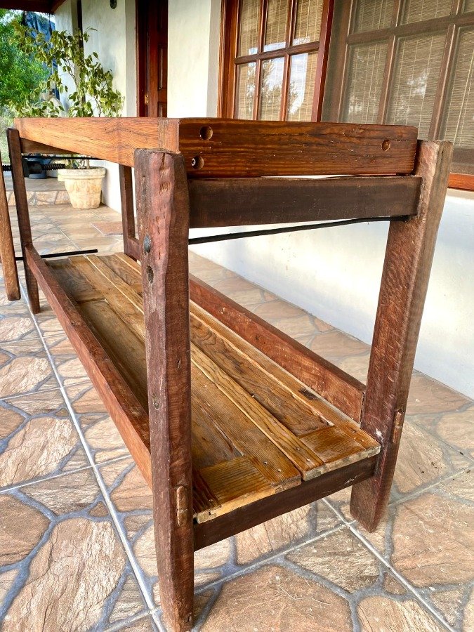 Banco carpintero antiguo de madera - imagen 8