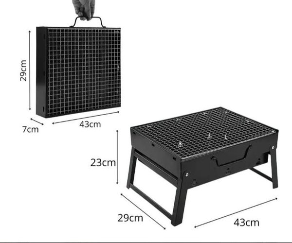 Parrillín Portátil Plegable con Bandeja Extraíble - imagen 1