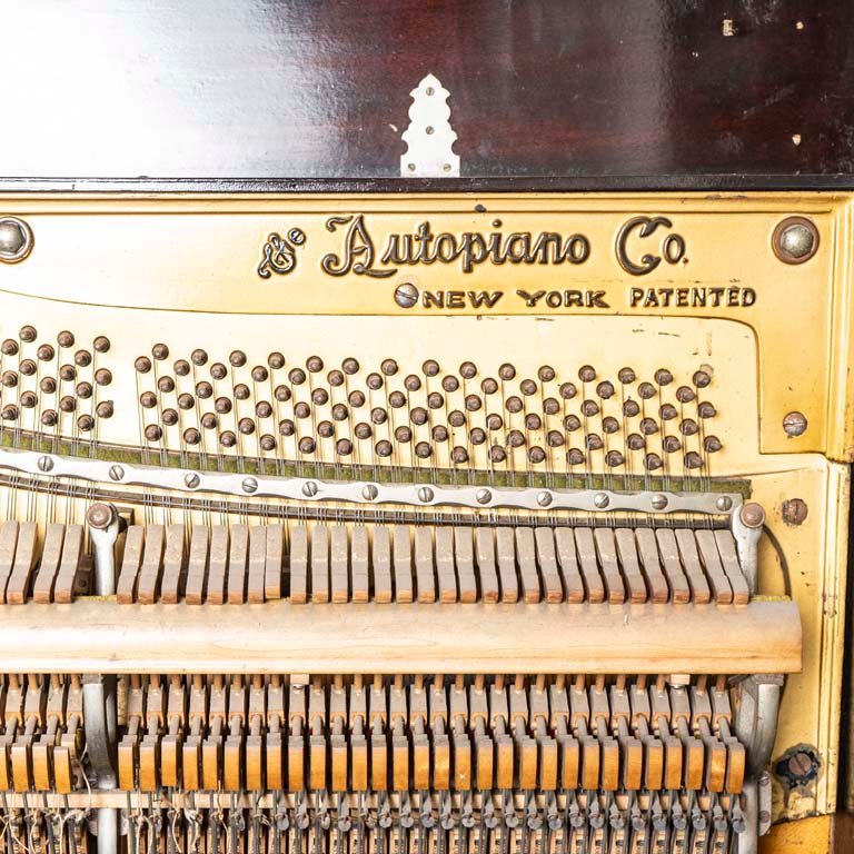 Piano vertical "Autopiano Co. New York" y banqueta para la venta - imagen 3