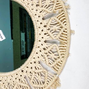 Espejo Circular con Borde Tejido en Crochet - imagen 3
