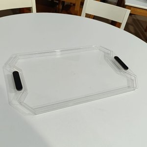 Bandeja Italiana Guzzini en Acrílico Transparente con Asas Negras - imagen 3