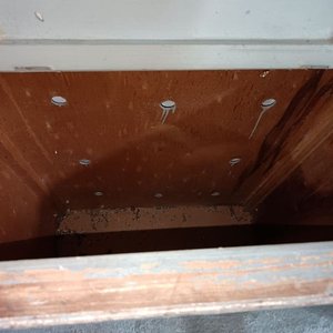 Mueble Antiguo de Guardado Gris con Tapa - imagen 3