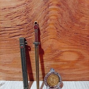 Espada Miniatura o Abrecartas de Metal Estilo Chino Jian - 12 cm - imagen 2