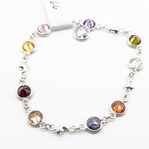 Lote siguiente: Pulsera de Plata con Piedras Multicolor y Delfines