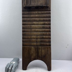 Antigua Tabla de Lavar de Madera Rústica - imagen 1