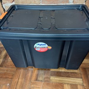 Caja Organizadora Plástica Negra con Tapa y Ruedas - 60 Lts - imagen 6