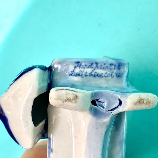 Antiguo y hermoso adorno holandés de cerámica Delft - imagen 7
