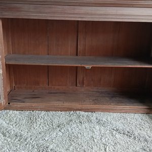 Alzada de Mueble Antigua Madera Pino Brasil con Puertas de Vidrio - imagen 4