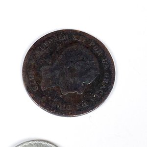 Seis Monedas Antiguas: Cinco de Plata y Una de Cobre (1879) - imagen 4